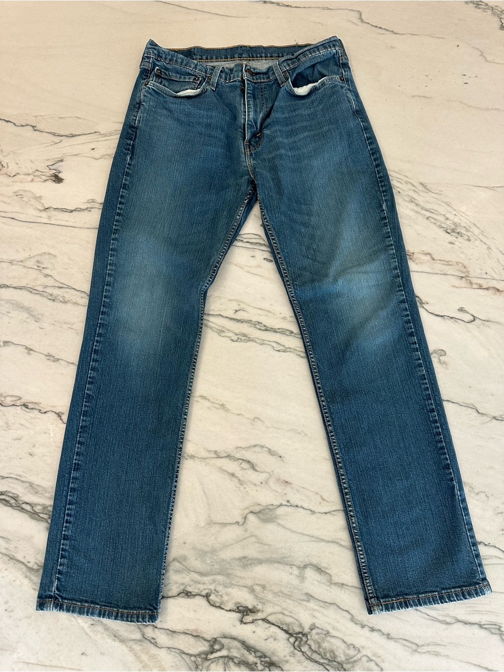Levi 514 Men’s Blue Straight-Leg Jeans 36x32
